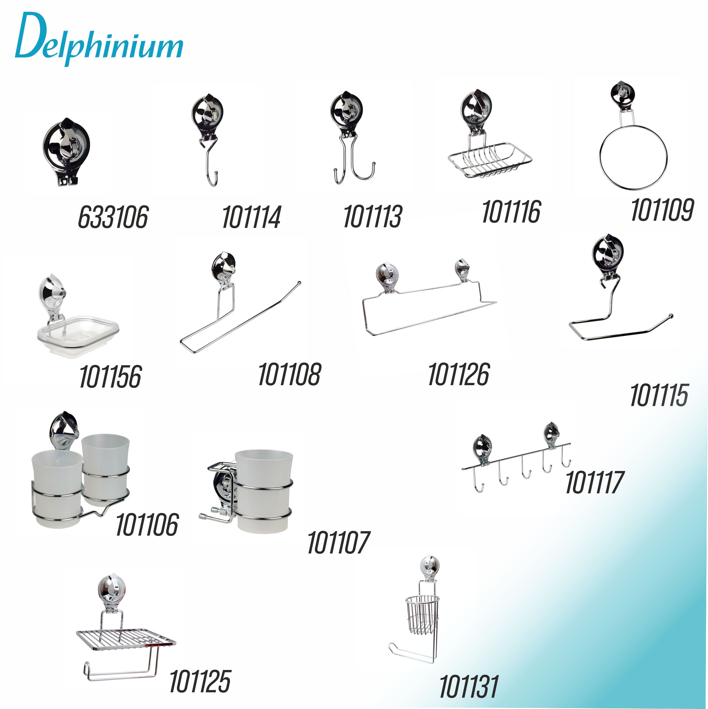 Держатель для полотенца 1-ый Delphinium Air-lock "BI-3003", хром