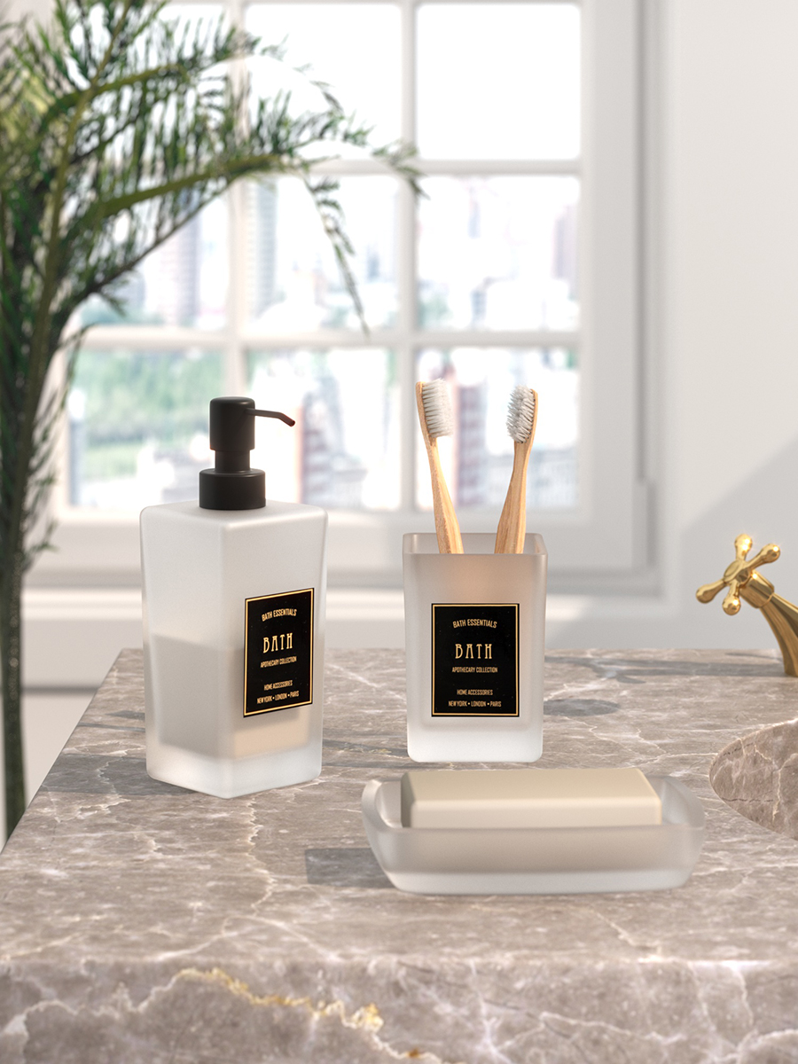 Дозатор для жидкого мыла Zenfort "Оптима", стекло