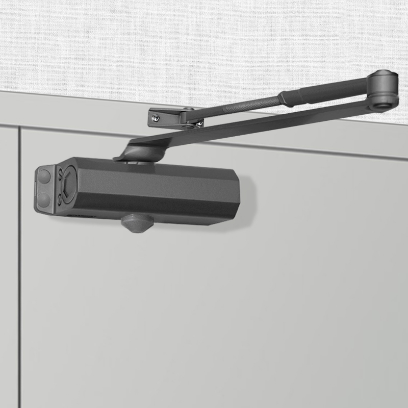 Доводчик дверной Trodos DC-100 до 100 кг,168х19, серый