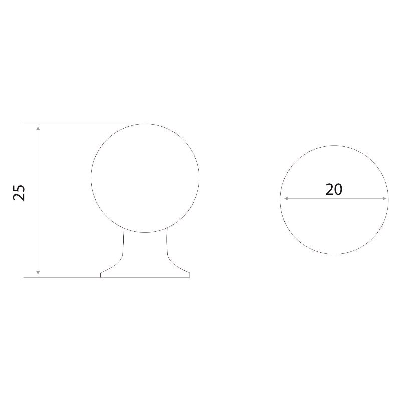 Ручка-кнопка мебельная Trodos "ZY-108" сплав ЦАМ, хром