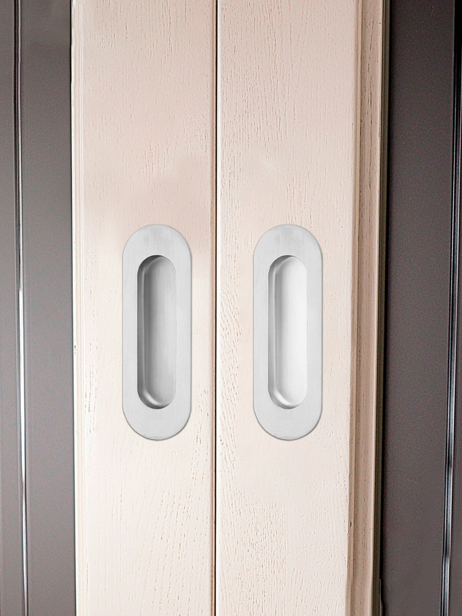 Ручка врезная мебельная Trodos "ZY-83" 64мм сплав ЦАМ, хром матовый