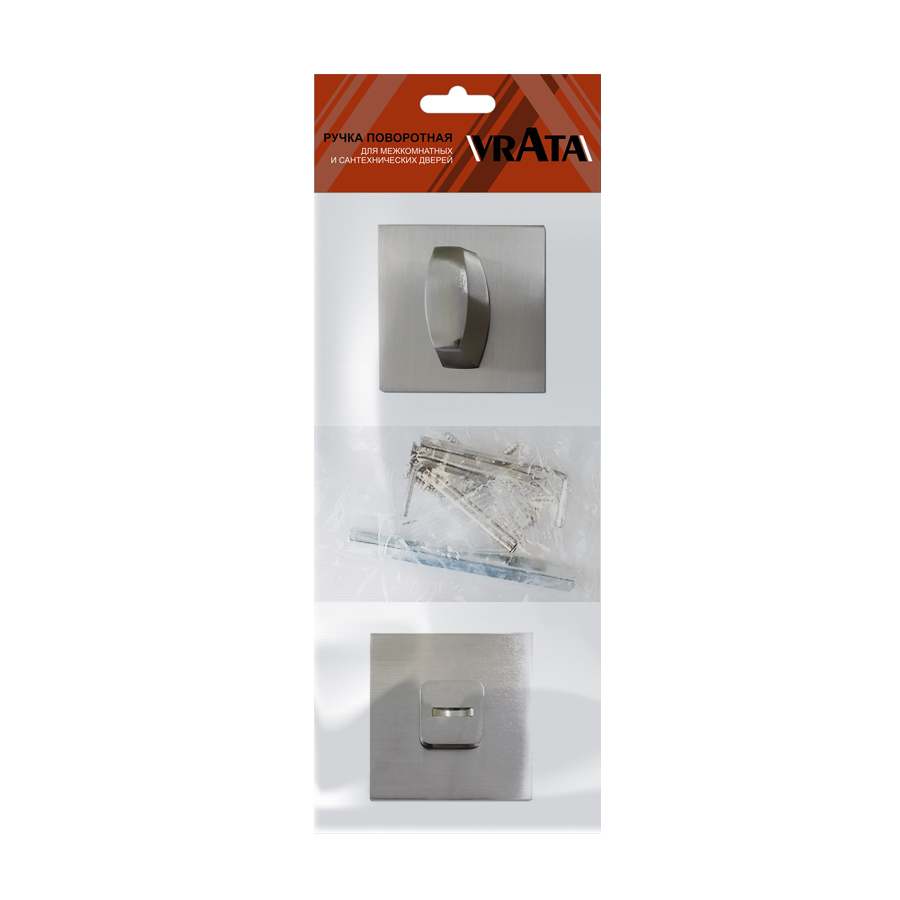 Ручка поворотная Vrata "ВК AL" серия 03 slim, никель