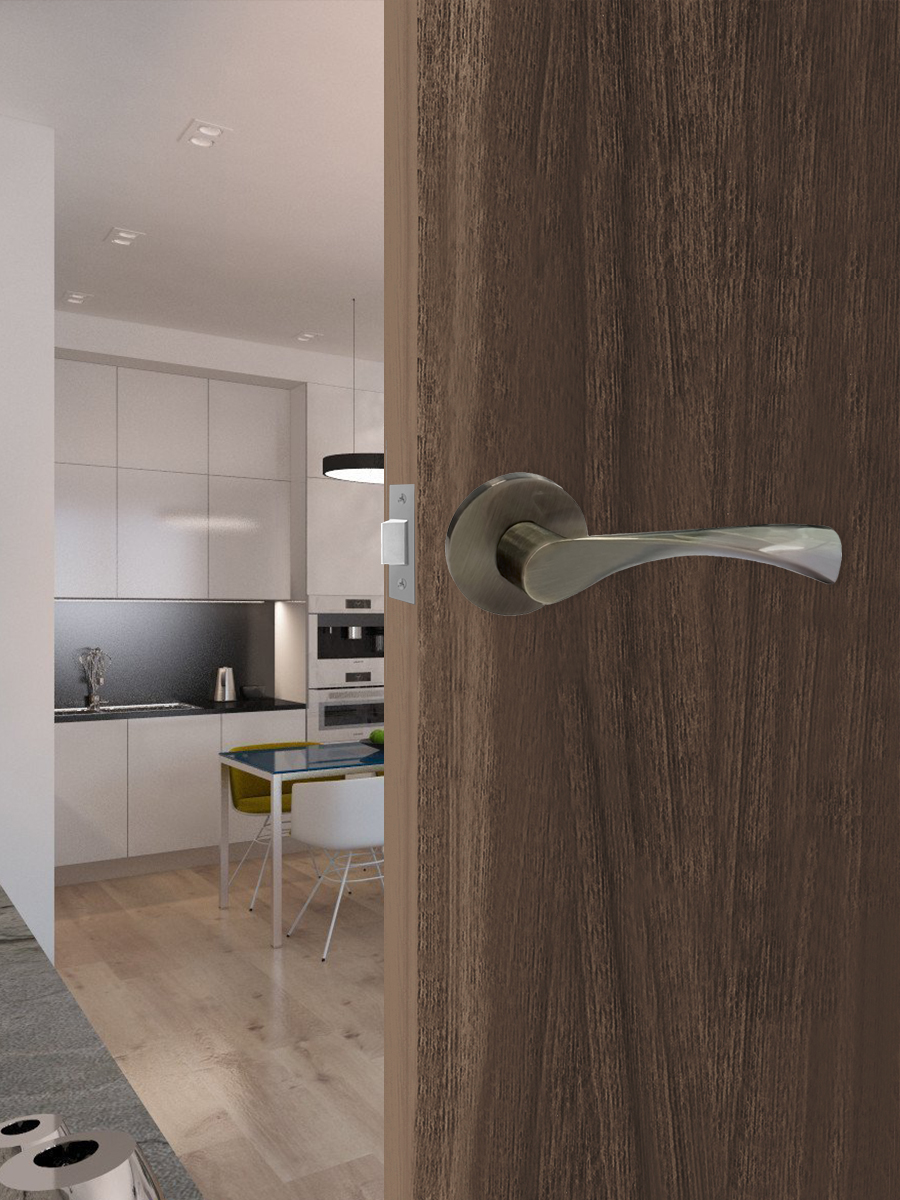 Ручка раздельная Trodos "11" серия 06 slim, бронза