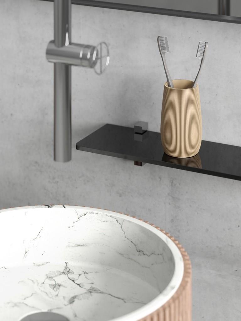 Стакан для зубных щеток Zenfort "Mokko", пластик