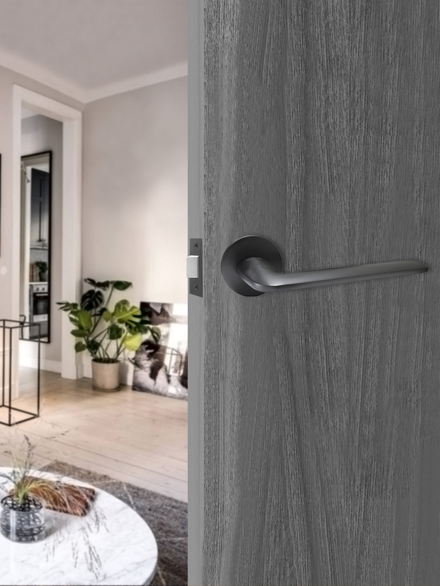 Ручка раздельная Vrata "2118 AL" серия 06 slim, графит