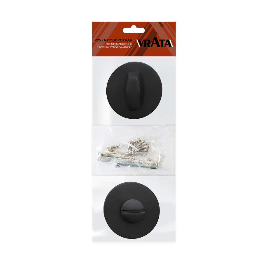 Ручка поворотная Vrata "ВК AL" серия 06 slim, черный