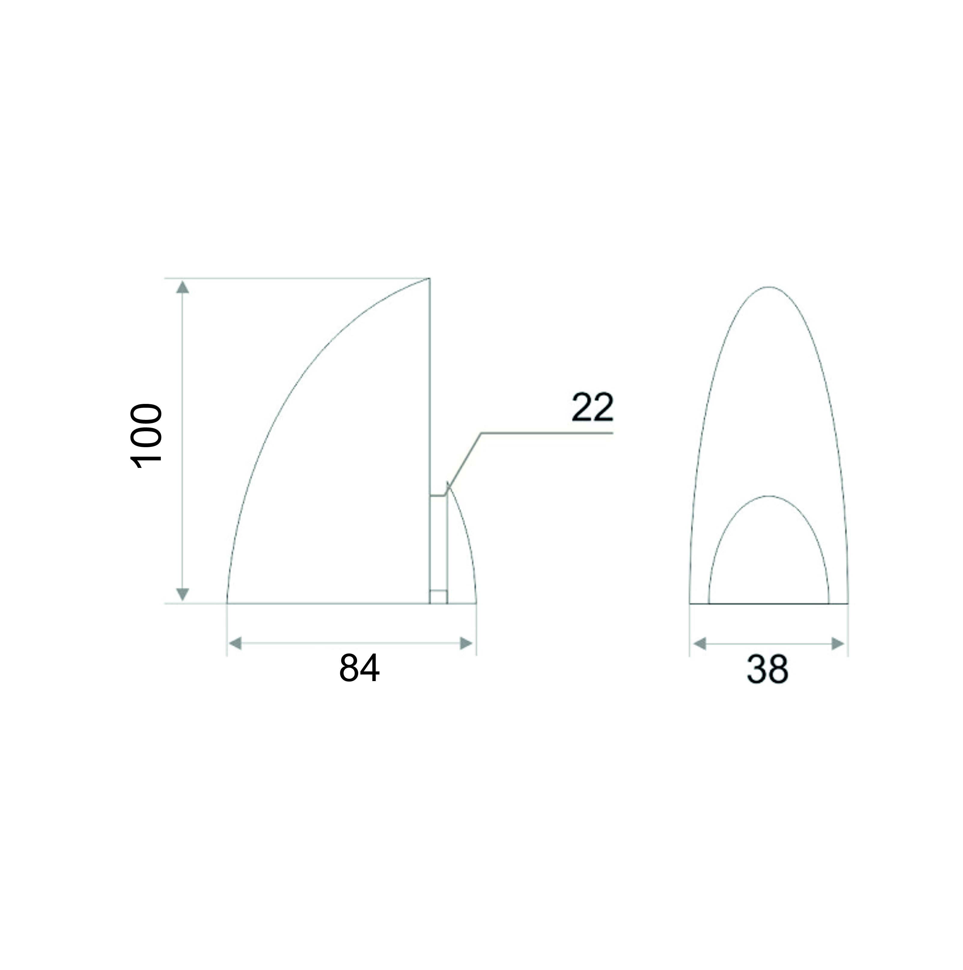Полкодержатель Trodos "Пеликан" 100х84 2шт, хром