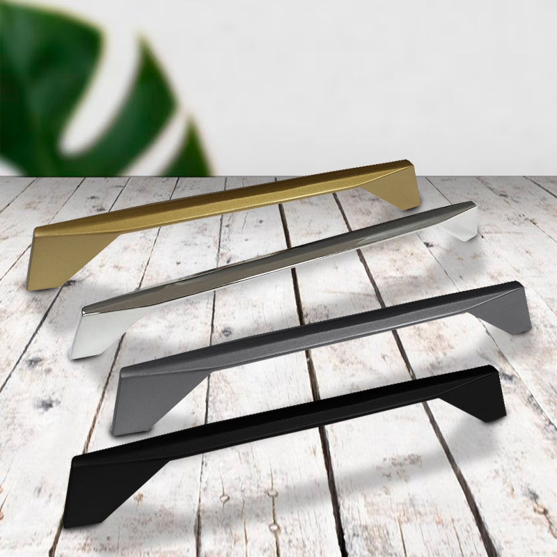 Ручка-скоба мебельная Trodos "9456" 256мм сплав ЦАМ 170гр, графит