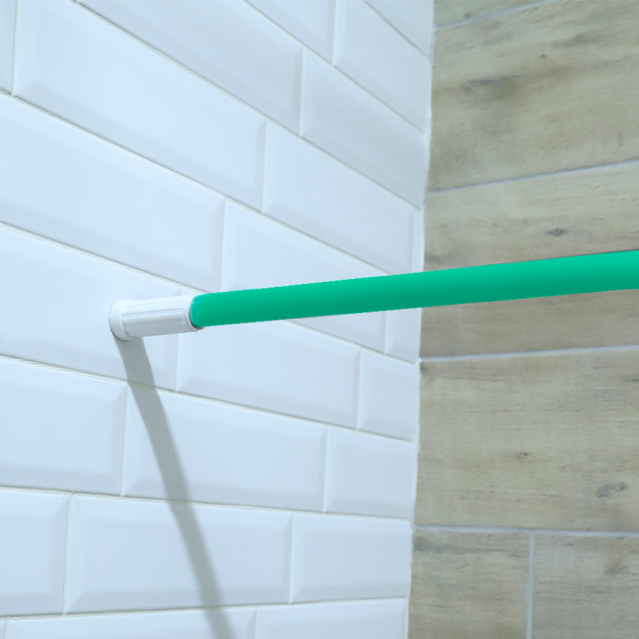 Карниз для ванной телескопический Delphinium 110-200см, светло-зеленый, т/у