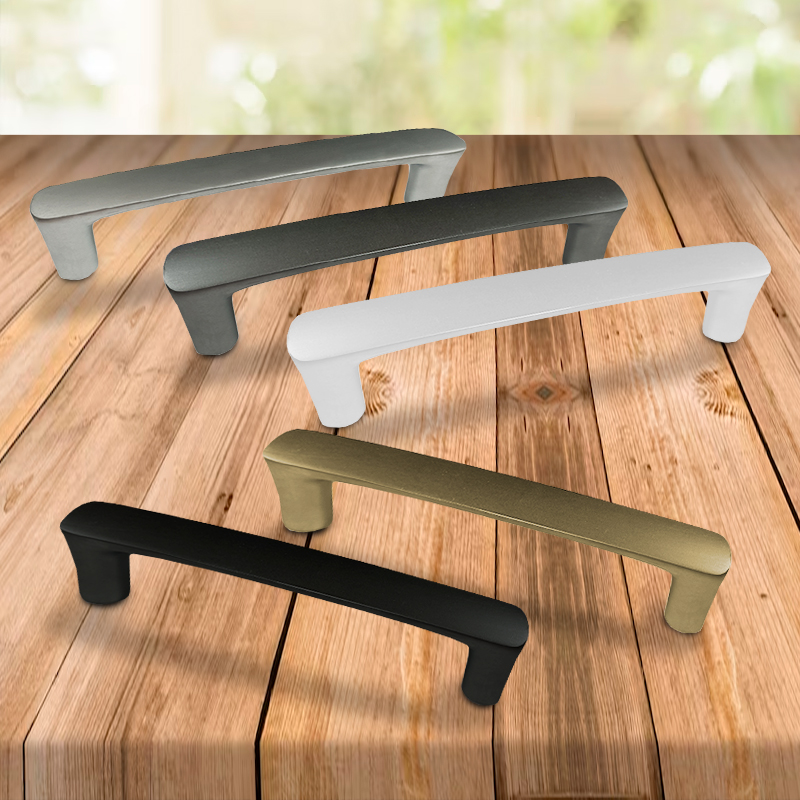 Ручка-скоба мебельная Trodos "2063" 128мм сплав ЦАМ 144гр, черный, хедер