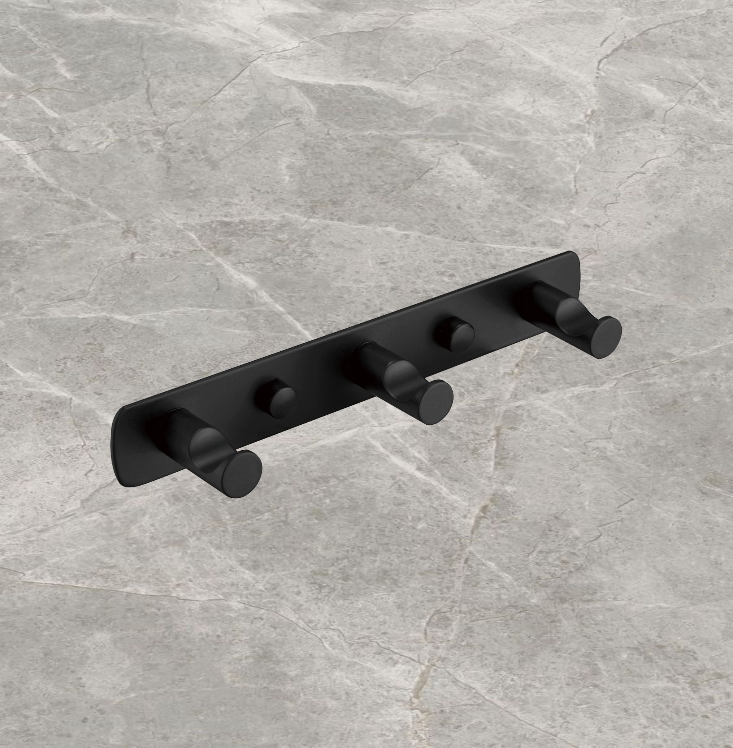 Крючок на планке Delphinium тройной "R010", черный