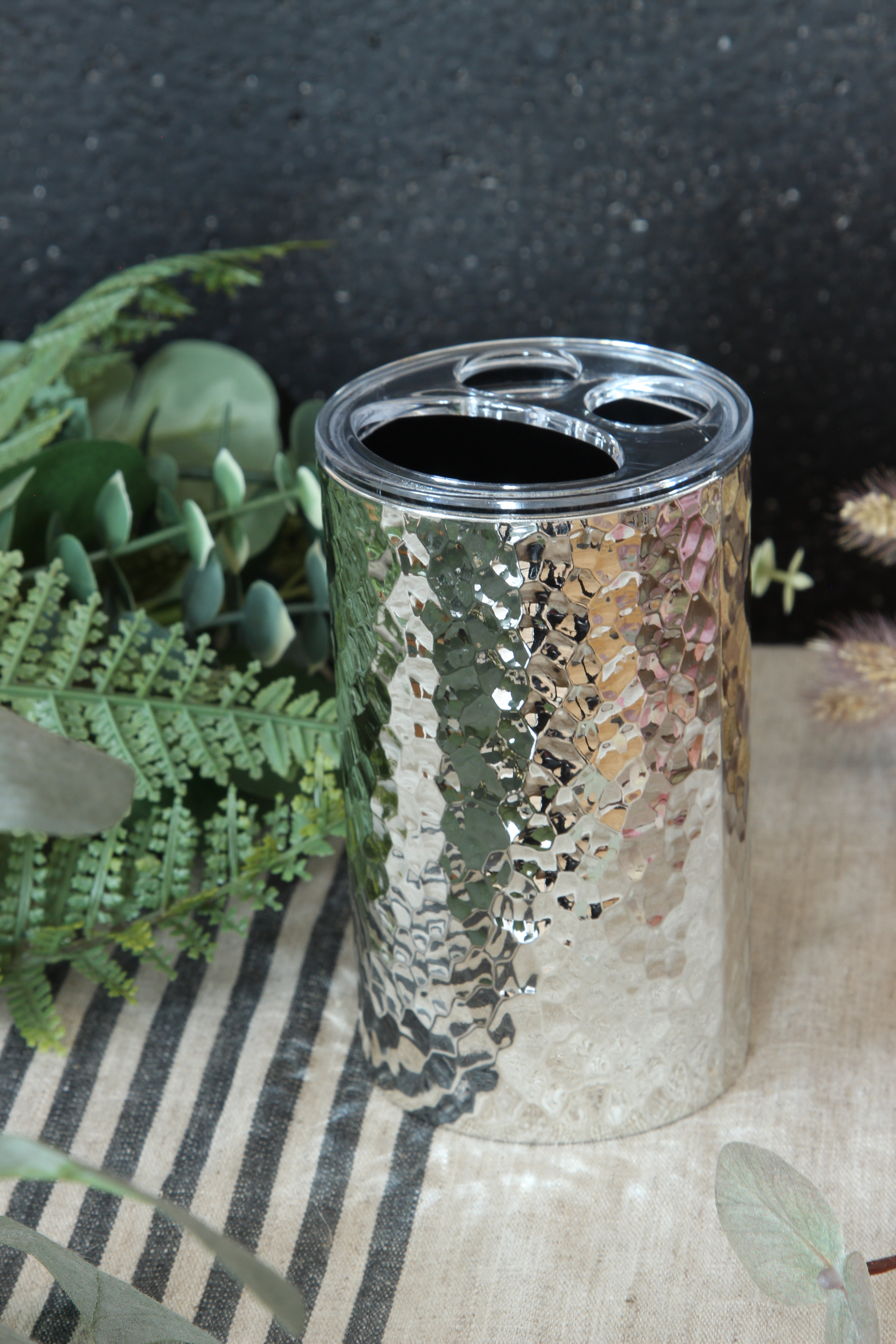 Стакан для зубных щеток Delphinium коллекция "Хром", пластик