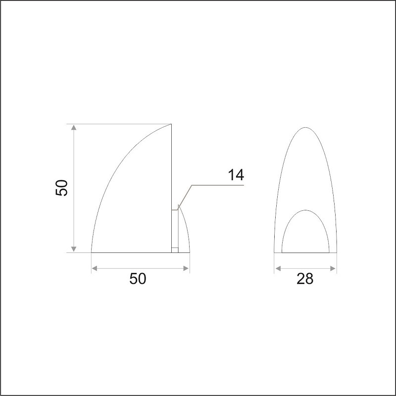Полкодержатель Trodos "Пеликан" 50х50 2шт, бронза
