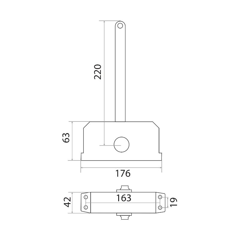 Доводчик дверной Trodos DC-80 до 80 кг, белый